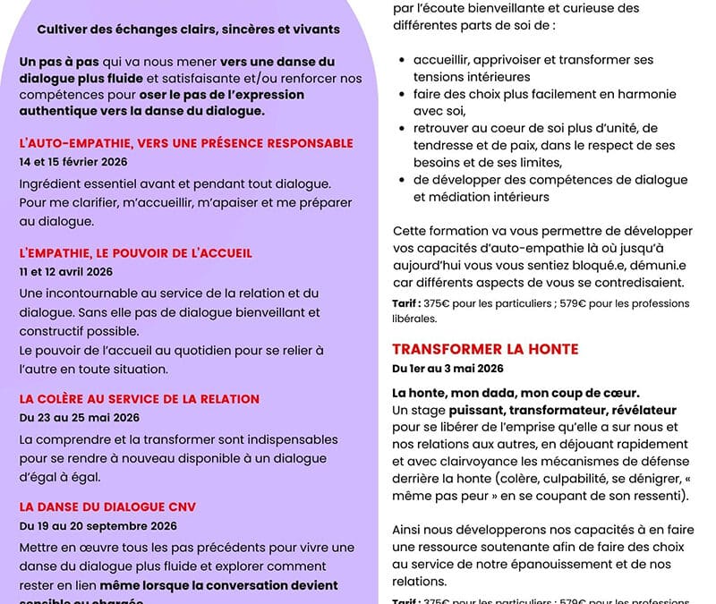 Approfondissements CNV France 2026